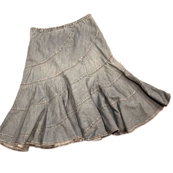Lauren Ralph Lauren denim skirt, fit and flair western skirt, size 10 - Picture 3 of 3